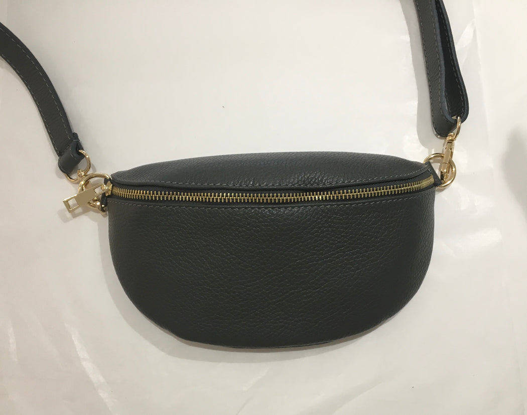 Cortella Leather Bag | Charcoal