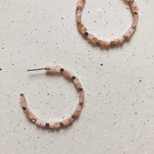 Stefa hoop earrings | Rose