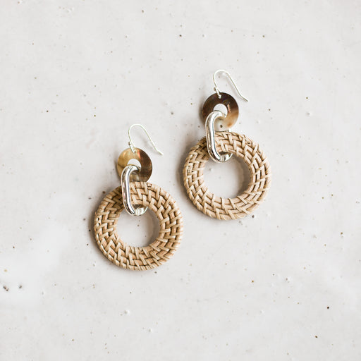Mineo woven earring | Natural
