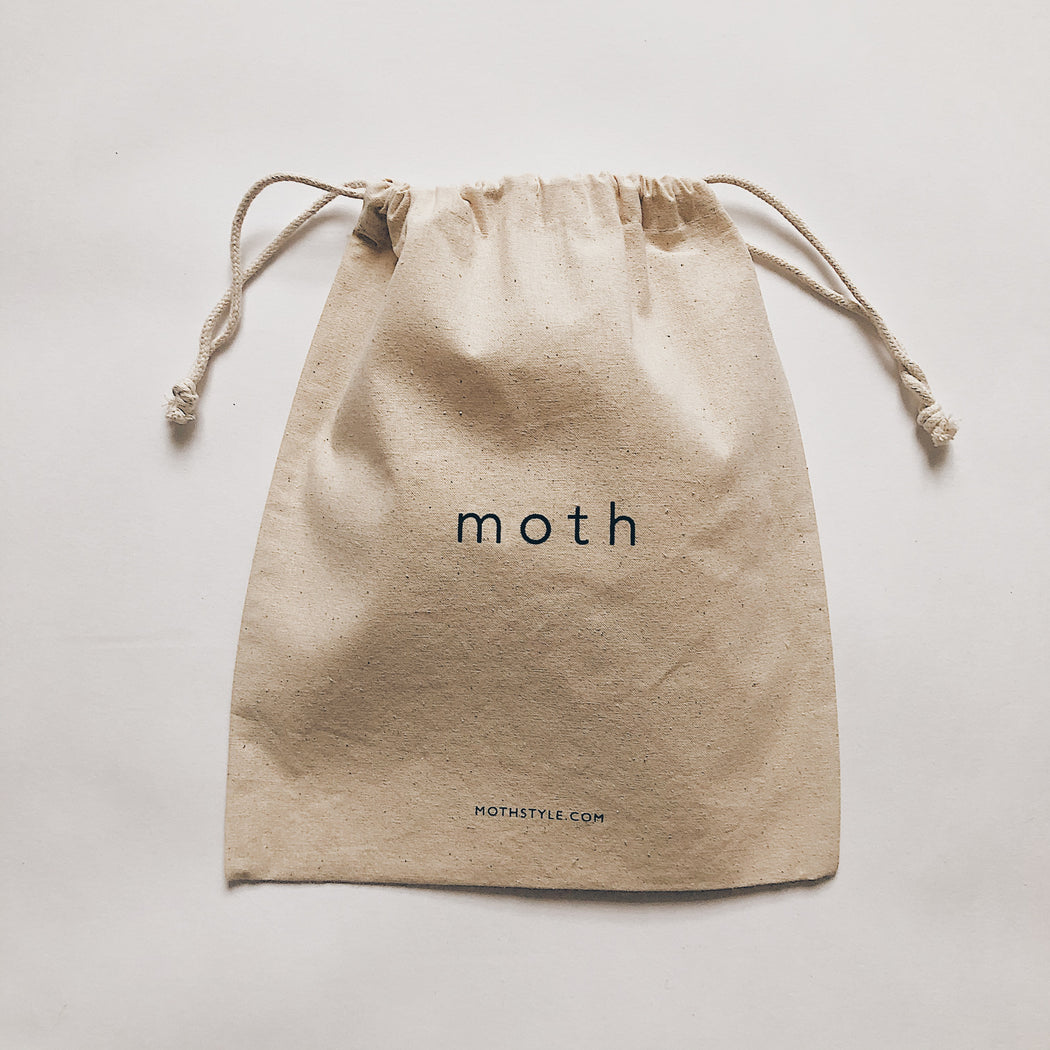 Moth drawstring bag