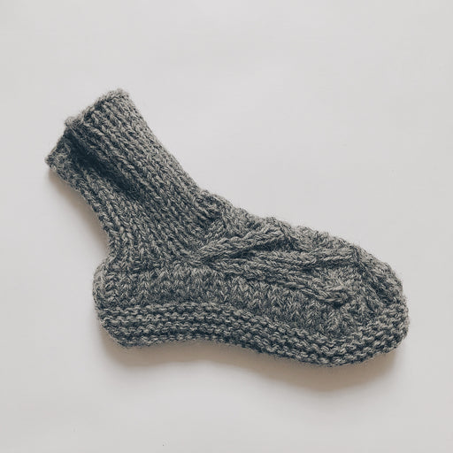 Teddy wool lounge socks | Grey