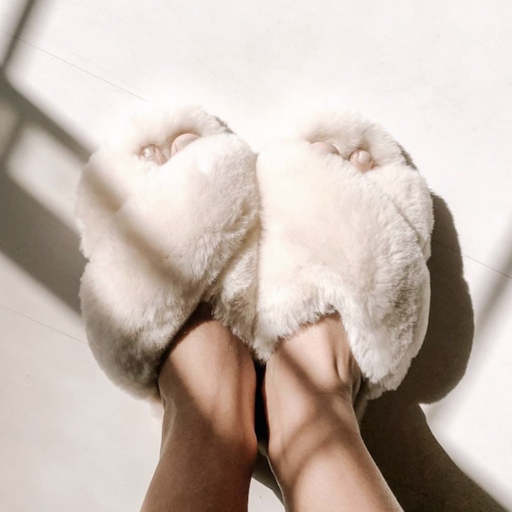 sheepskin slipper | Ivory