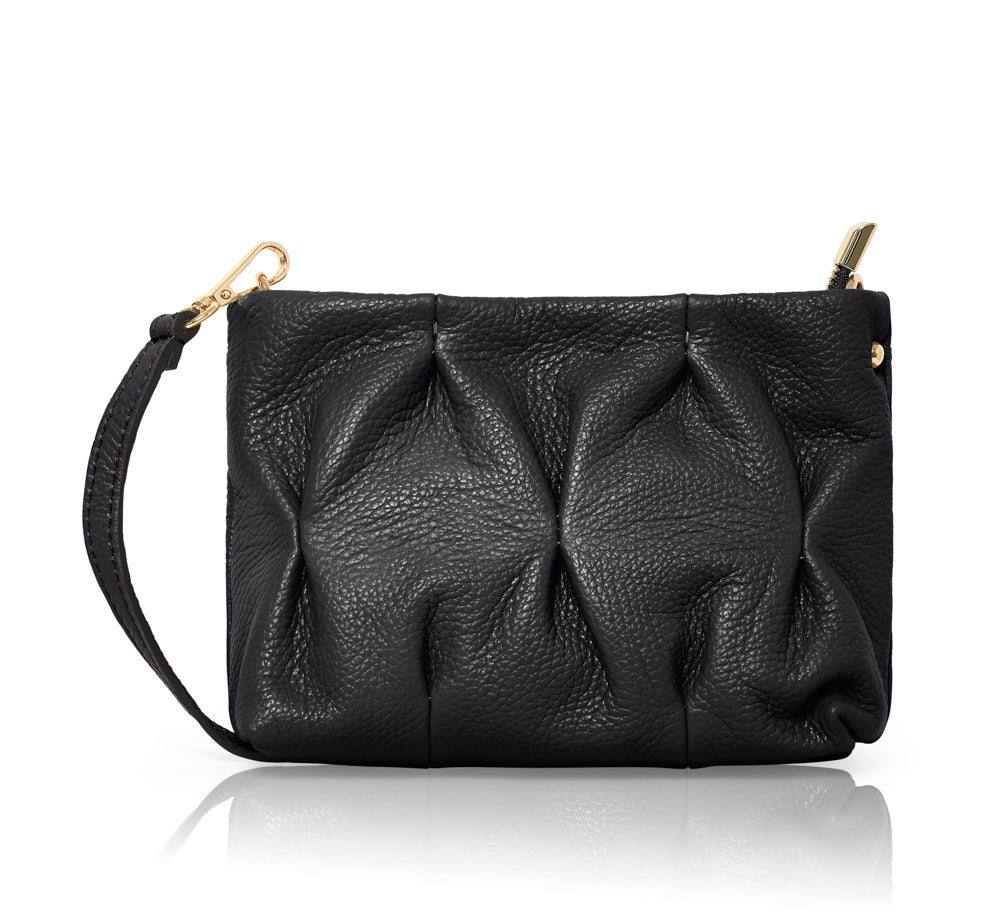 Phelia leather crossbody bag | Black